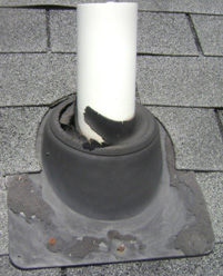 damaged vent booth